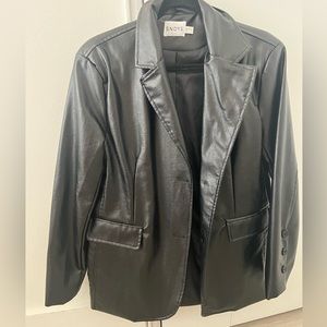Worn once leather blazer
